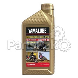 Yamaha LUB-15W50-FS-12 Yamalube 15W50 Full Synthetic Oil Quart; LUB15W50FS12