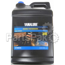 Yamaha LUB-2STRK-M1-02 Yamalube 2M Marine 2-Stroke Oil NMMA TC-W3 2.5 Gallons; LUB2STRKM102
