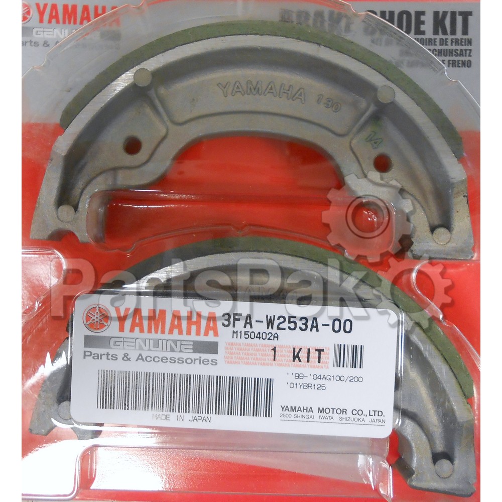 Yamaha 3FA-W253A-00-00 Brake Shoe Kit; 3FAW253A0000
