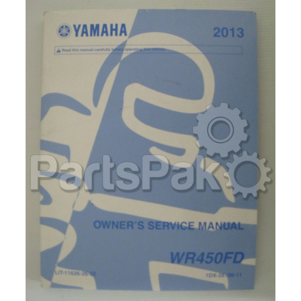 Yamaha LIT-11626-26-52 Wr450F 2013 Owners Service Manual; LIT116262652