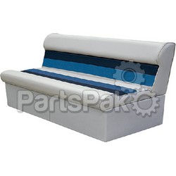 Wise Seats 8WD1061011; 55 Inch Pontoon Boat Furniture Bench & Base Gray/Navy/Blue