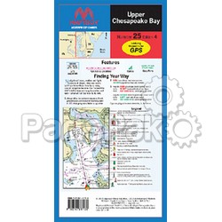 Maptech WPC02504; Waterproof Chart 25 Upper Chesapeake Bay 3Rd