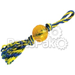 Paws Aboard T1233; Rubber Ball With Rope Large 4 inch