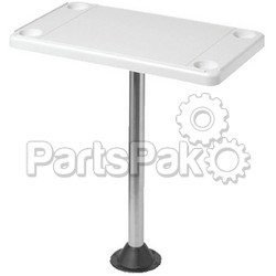 Detmar 121106C; Rectangular Table (Off-White) Table, Pedestal, and Base
