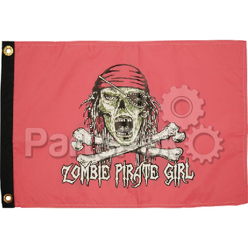 Taylor Made 1611; Flag 12 inch x 18 inch Pirate Girl Zombie