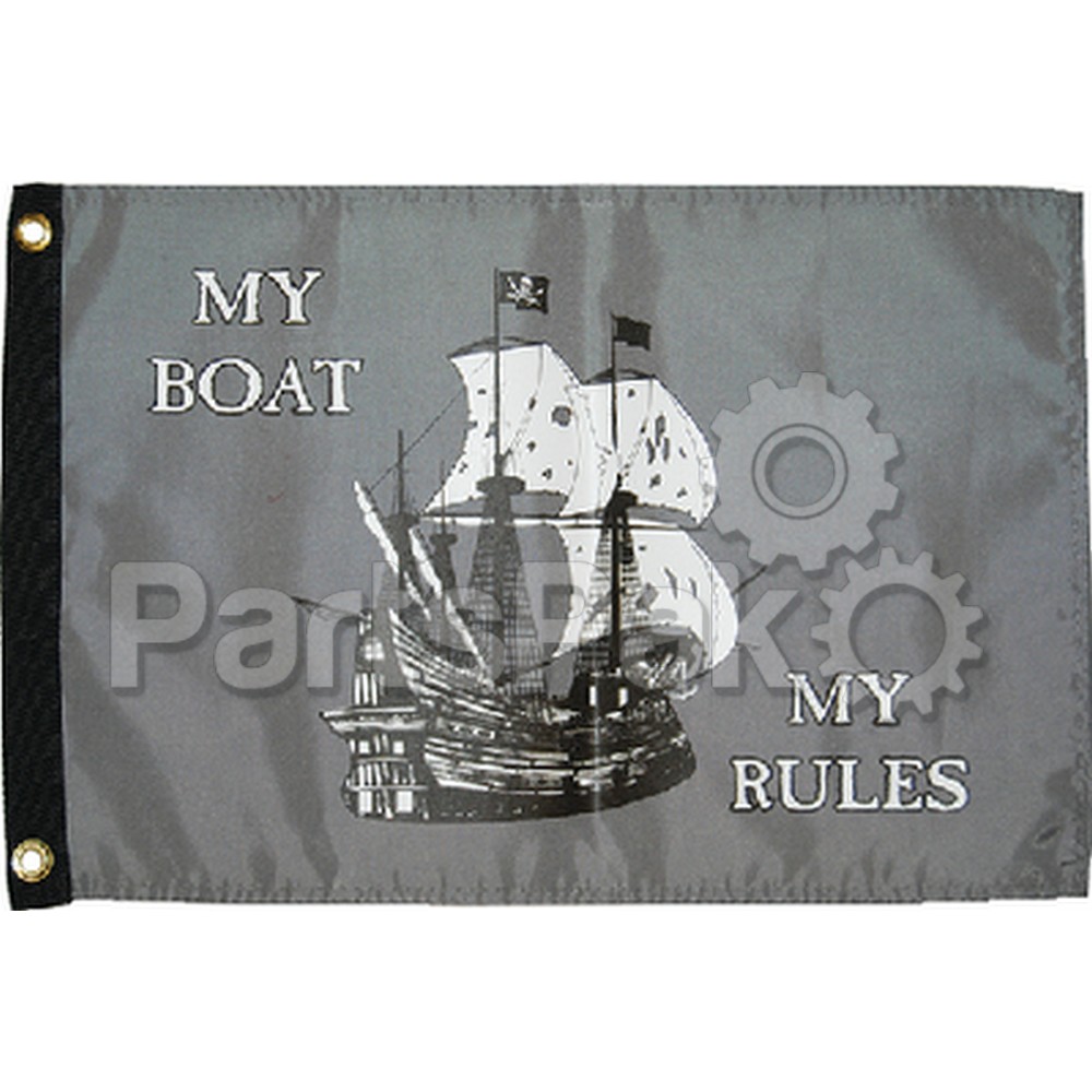 Taylor Made 1613; Flag 12 inch x 18 inch My Boat My Rules
