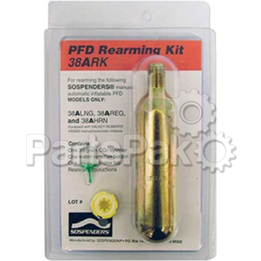 Stearns 0952KIT00000; 0952 CO2 Re-arming Kit 0456 Auto Kit 38G For PFD Life Jackets Vests