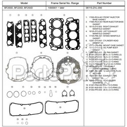 Honda 06115-ZVL-000 Gasket Kit; New # 06115-ZVL-010