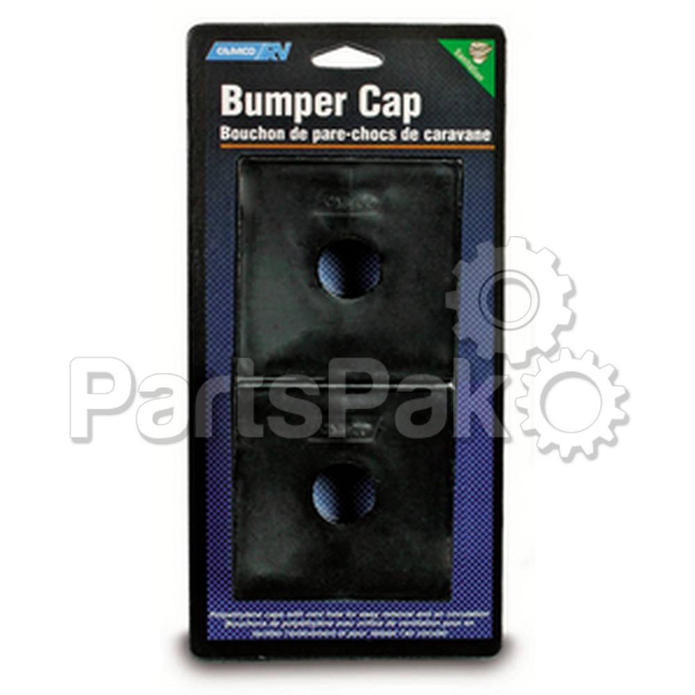 Camco 40303; 3 Inch Bumper Caps-Black (2 Per Card)