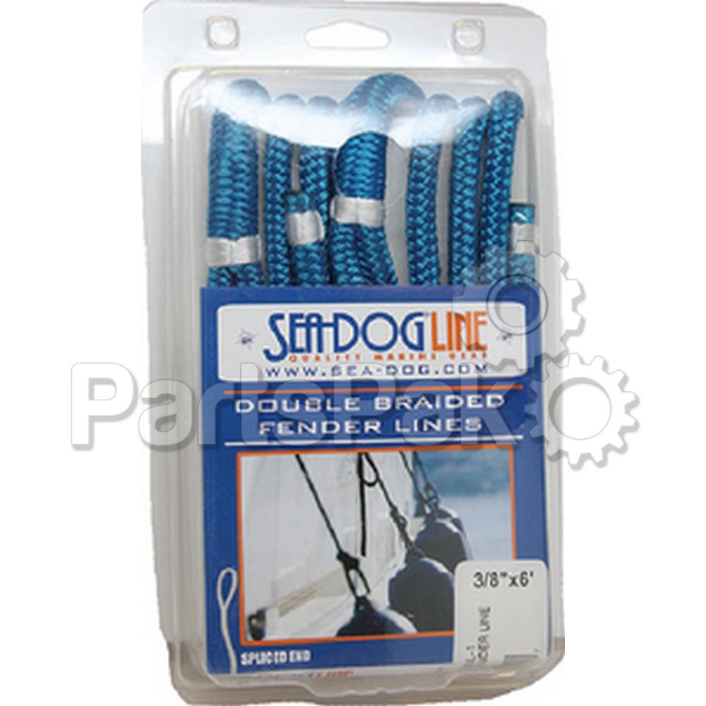 Sea Dog 302110006NV1; Double Braid Fender Line 3/8 Inch X 6 Ft Navy 2-Pack