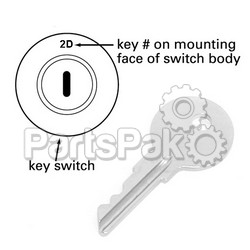 Honda 2D4115 Push/Choke Key (2D); 2D4115