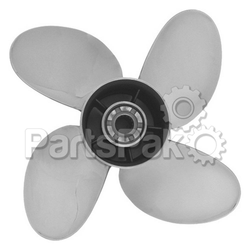 Honda 58334-ZY3-A16CL Propeller, 4-Blade 15 1/4Xa16 Stainless Steel (Righthand); 58334ZY3A16CL