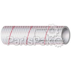 Shields 1620345; 3/4 X 25 Clear Reinforced Pvc Hose Red Tracer