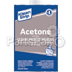 Klean Strip QAC184; Acetone Quart