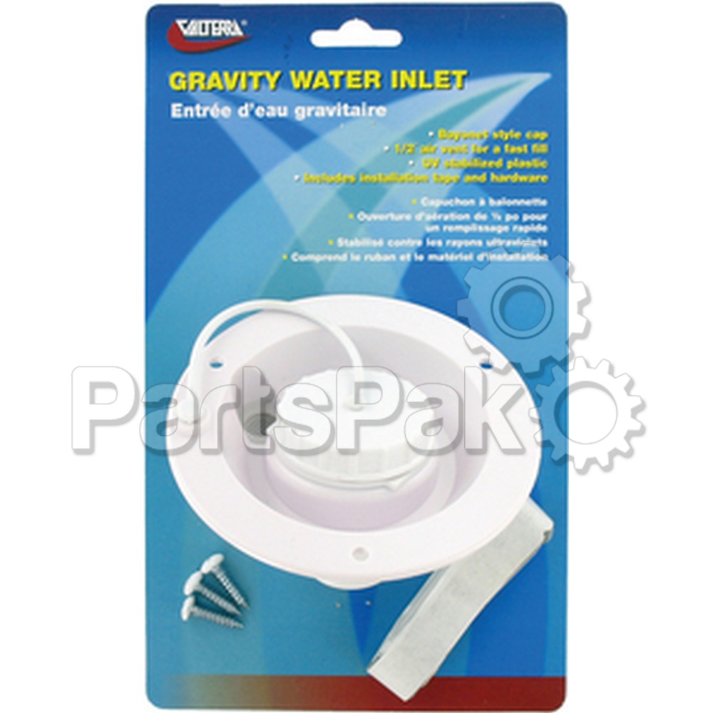Valterra A012003VP; Water Inlet Gravity White Card
