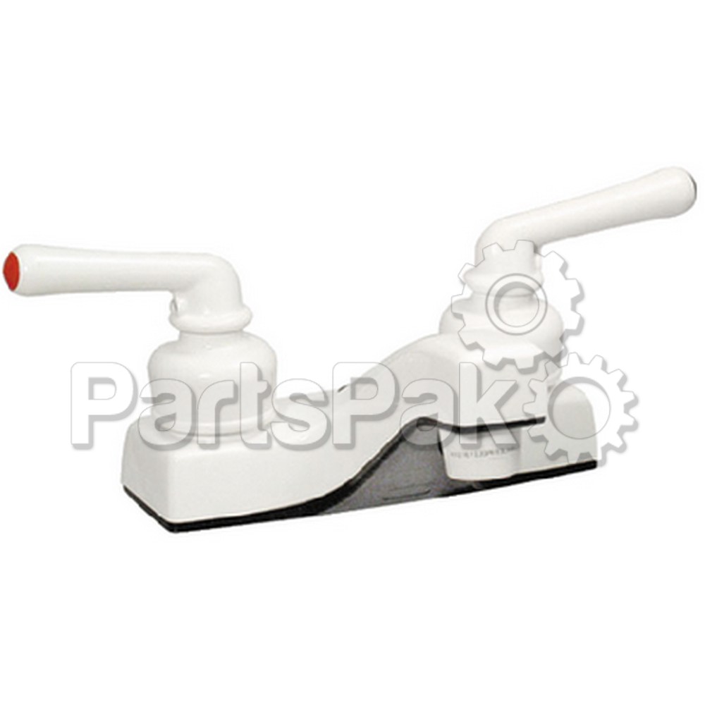 Valterra PF212204; 4 Inch white Lavatory Faucet W/ Hi Arc