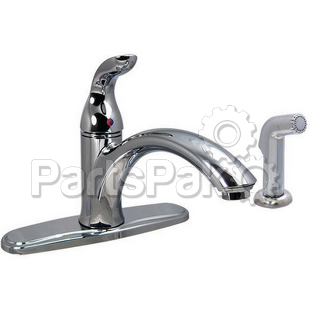 Valterra PF231322; 8 Inch Single Lever Kit/ Spray Chrome Faucet