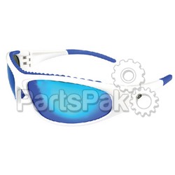 Yachters Choice 41483; Wahoo White Frame Blue Mirror Sunglasses; LNS-505-41483