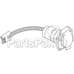 RV Pigtails 20020; 4 Flats To 7 Way Car Adapter Harness; LNS-512-20020
