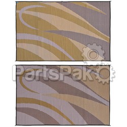 Mings Mark GB7BRNGOLD; 8X16 Patio Mat Brown/ Gold Graphic