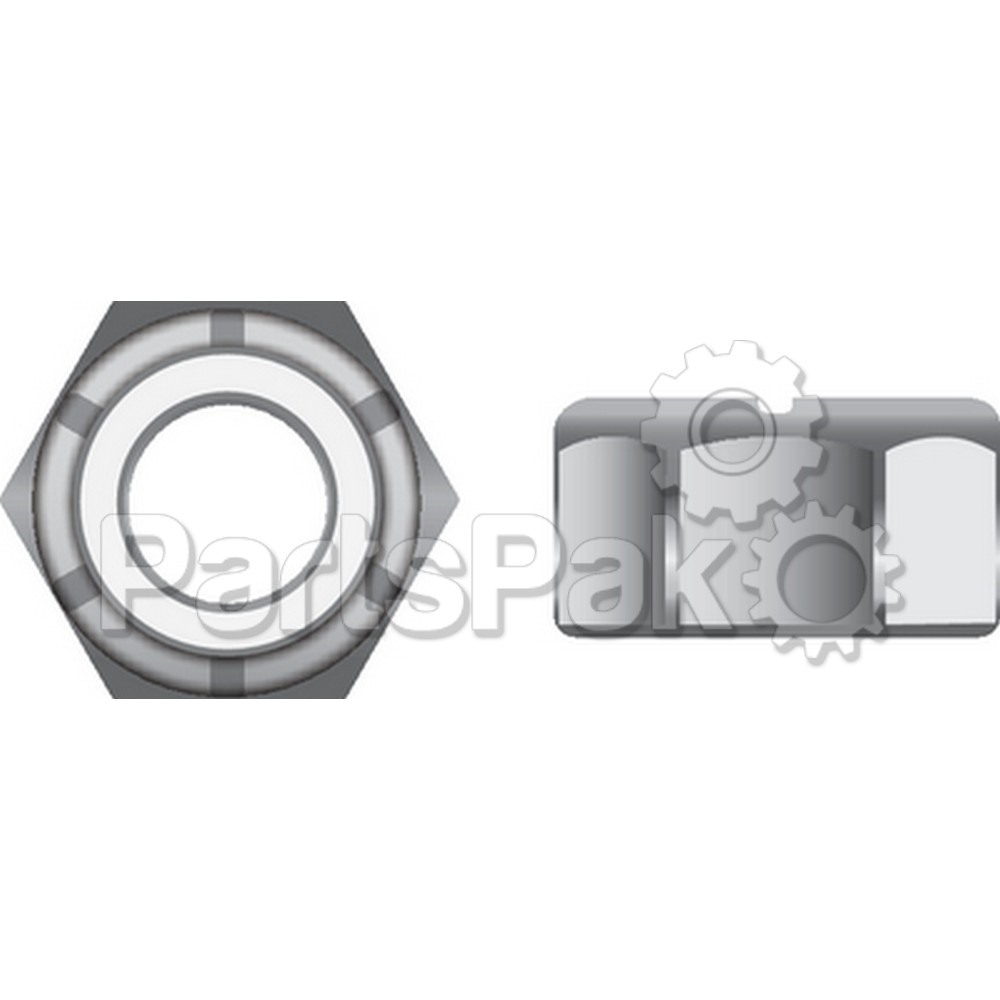 SeaChoice 01227; M8-1.25 Nylon Insert Locknut Stainless Steel 50/ Bag