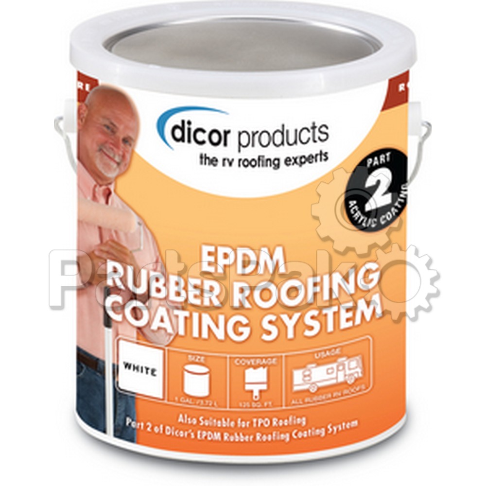 Dicor Corporation RPCRC1; White Rubber Roof Acrylic Coating