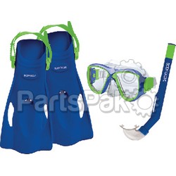 Body Glove 17035SETBLULIMSM; Snorkel Set Kid Blue/ Lime S/ M