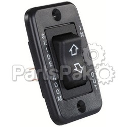 JR Products 12355; Single Slideout Switch Black; LNS-342-12355