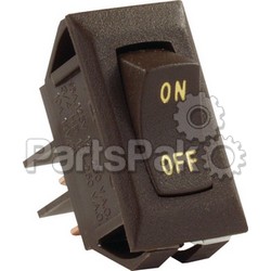 JR Products 12605; Labeled 12V On/ Off Switch Brwn; LNS-342-12605