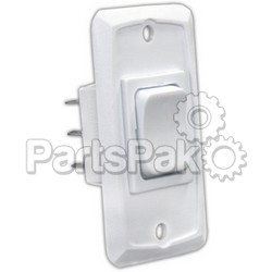 JR Products 12835; Heavy Duty 12V Momentary-On/ Off/ Momentary-On White; LNS-342-12835