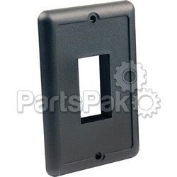 JR Products 14045; Ip66 Single Switch Plate Black; LNS-342-14045