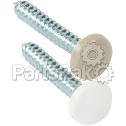 JR Products 20415; Kappet Screws W/ Covers white