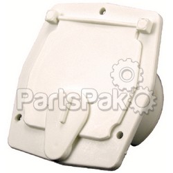 JR Products S2714A; Square Cable Hatch Off/ White; LNS-342-S2714A