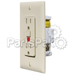 RV Designer S803; Gfci Outlet-Dual W/ Cover Ivory; LNS-350-S803