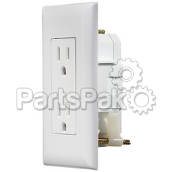 RV Designer S811; White Dual Outlet W/ Cover Plate