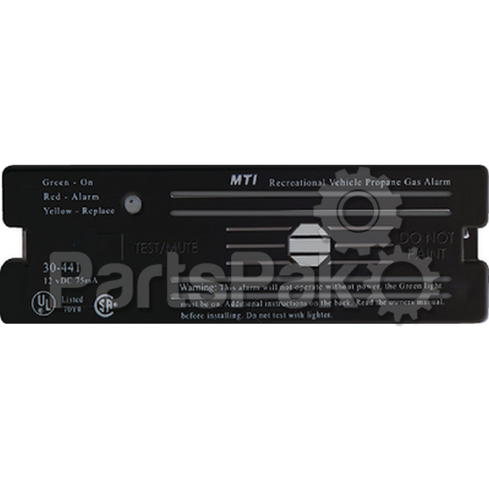 MTI Industries 30441PBL; Alarm-12V Surface Mount LP Liquid Propane Gas Detector Black