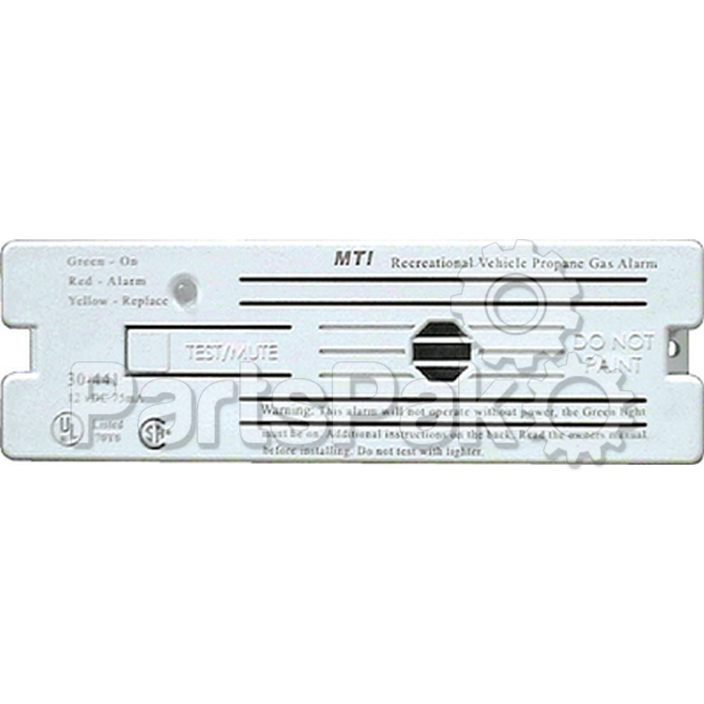 MTI Industries 30441PWT; Alarm-12V Surface Mount LP Liquid Propane Gas Detector White