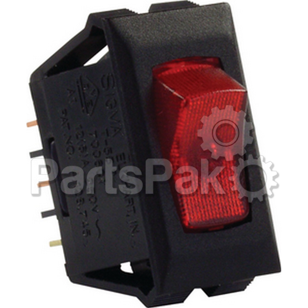 JR Products 12515; Illuminated 12V On/ Off Switch Red/ Black