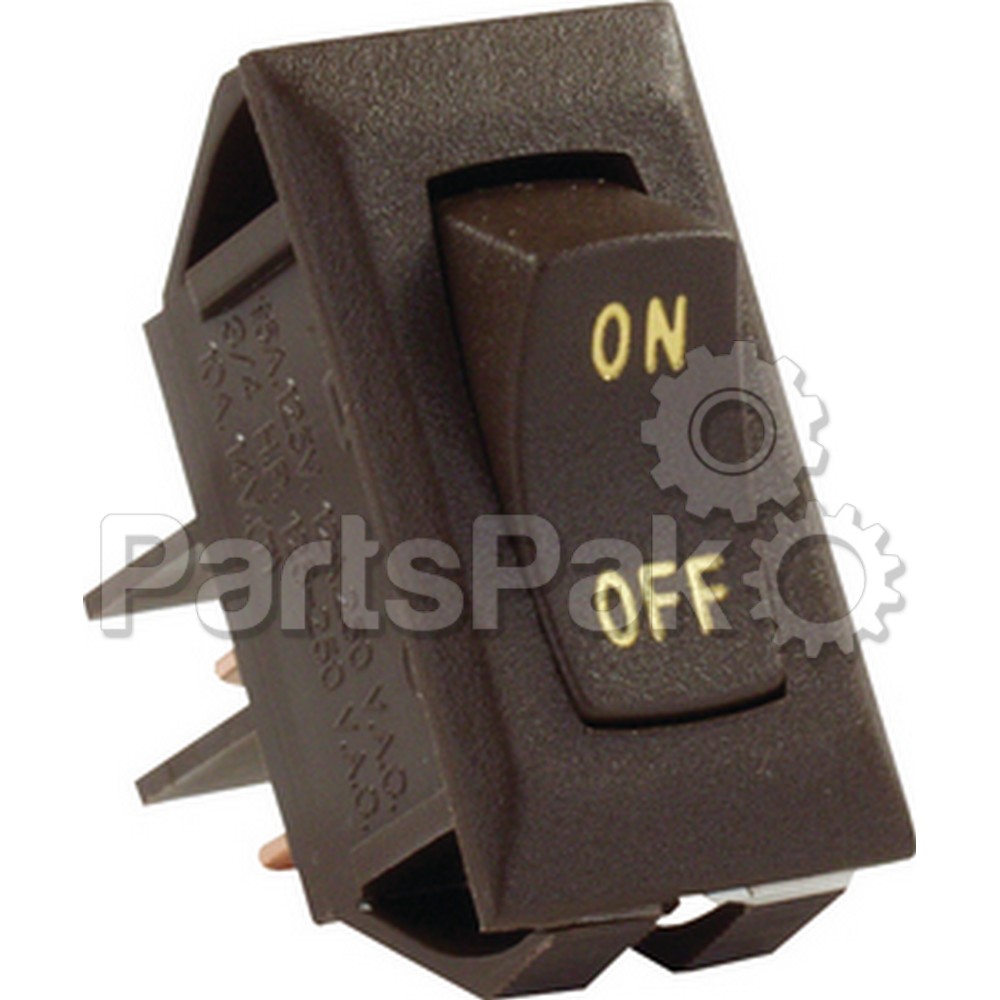 JR Products 12605; Labeled 12V On/ Off Switch Brwn