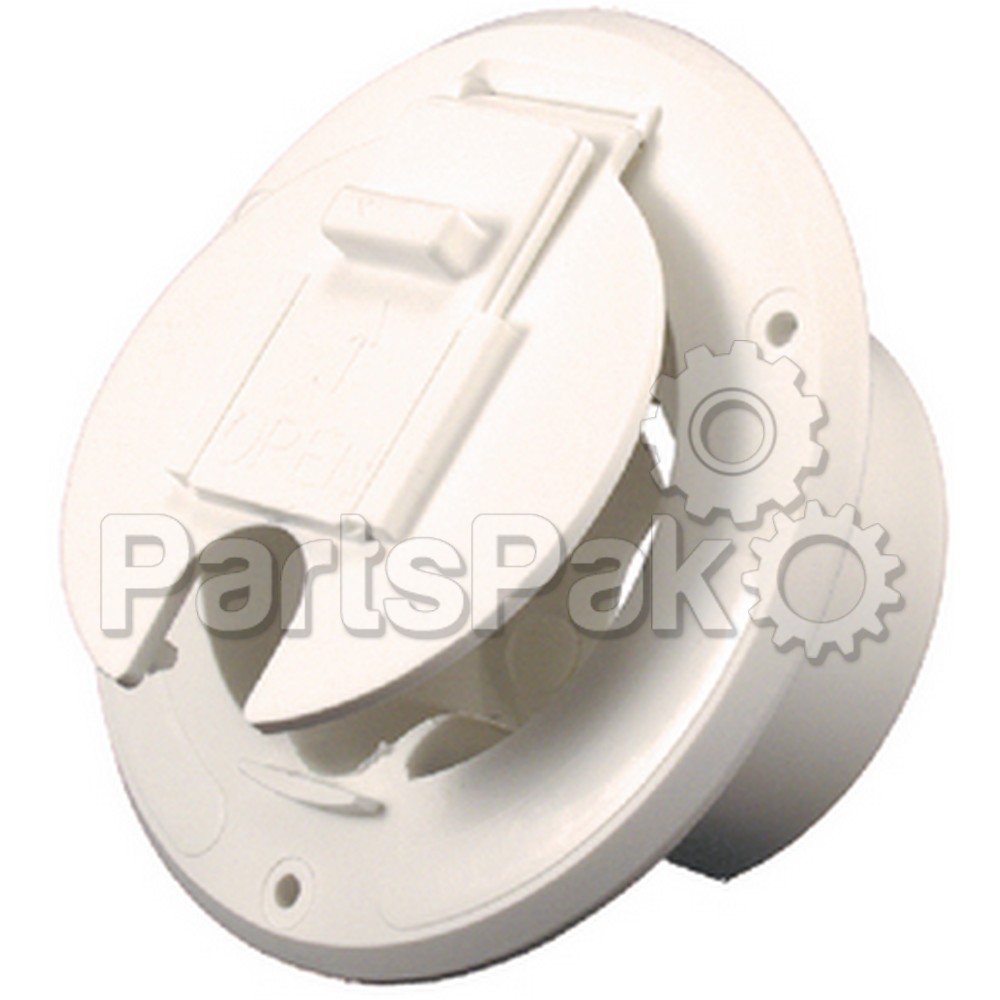 JR Products S2314A; Round Cable Hatch Off/ White