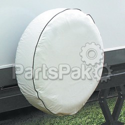 Camco 45346; Spare Tire Cover 27 Inch Arc white; LNS-117-45346