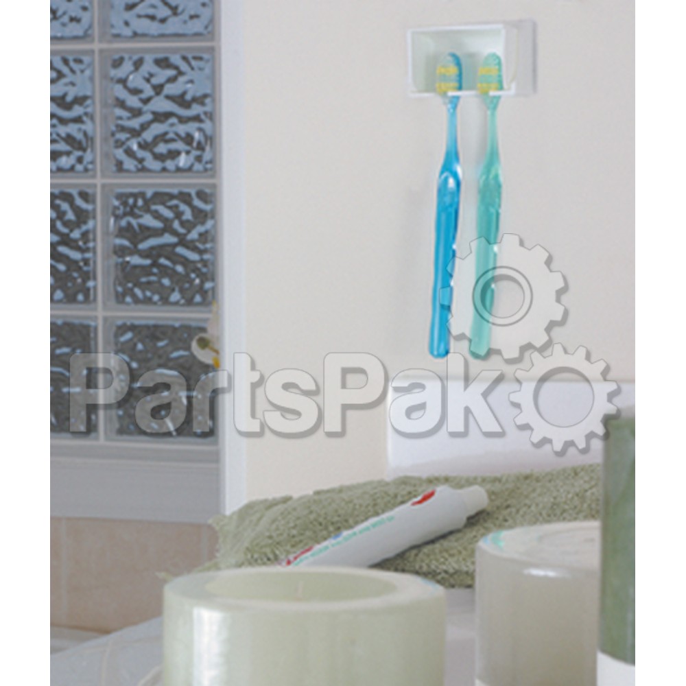 Camco 57203; Pop-A-Toothbrush White