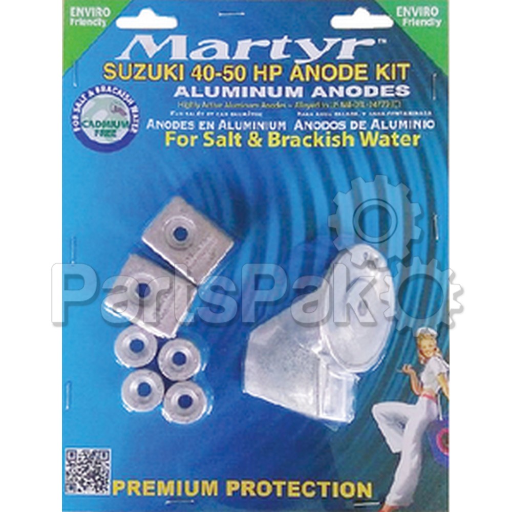 Martyr (Canada Metal Pacific) CMSZ4050KITA; Anode-Suzuki 40-50 Hp Aluminum
