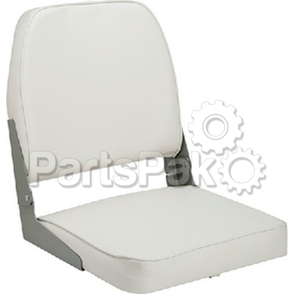 Attwood 98395WH; Padded Fish Seat White