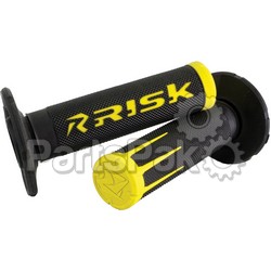 Risk Racing 288; Fusion 2.0 Motorcycle Grips Yellow; 2-WPS-05-1035
