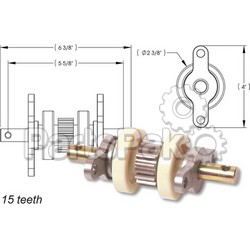 AP Products 014324869; Std Gear Pk Assembly 15 Teeth