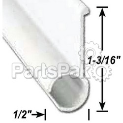 AP Products 0215080116; Awning Rail Polar White 16 Foot