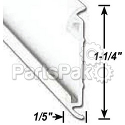 AP Products 021546018; Flat Trim W/ Insert Polar White 8 Foot