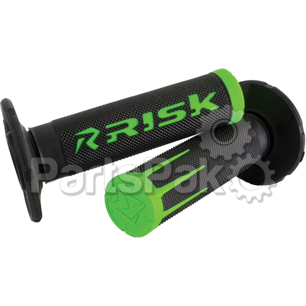 Risk Racing 286; Fusion 2.0 Motorcycle Grips Green