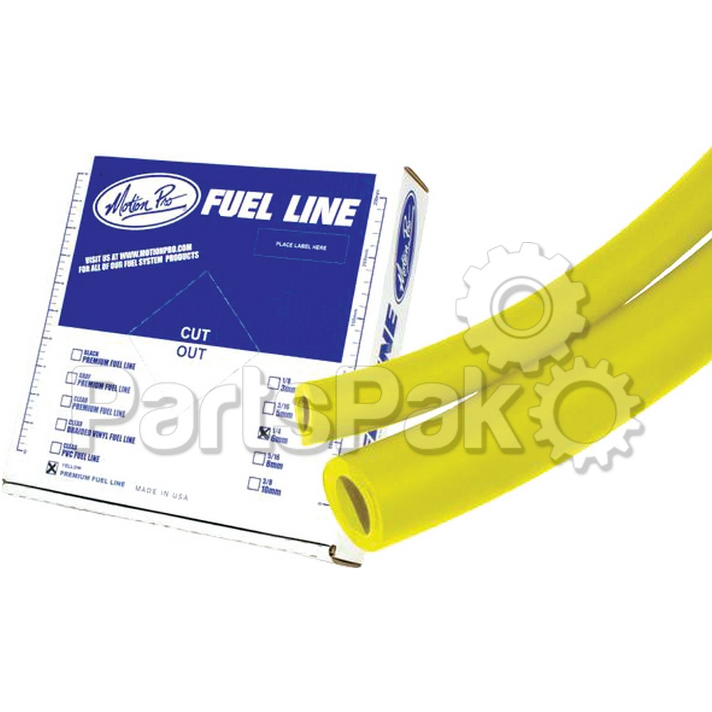 Motion Pro 12-0068; Fuel Line- 1/4 Inch Yellow 25Ft 1/4 Inch Id X 3/8 Inch Od